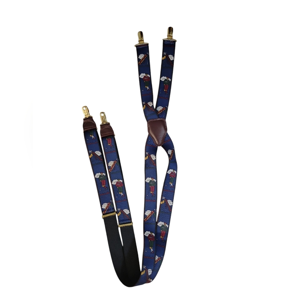 CAS Germany Vintage‎ Golf Print Mens Novelty Suspenders